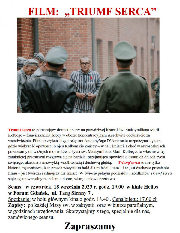FILM  O  ŚW. MAKSYMILIANIE  KOLBE  "TRIUMF  SERCA"