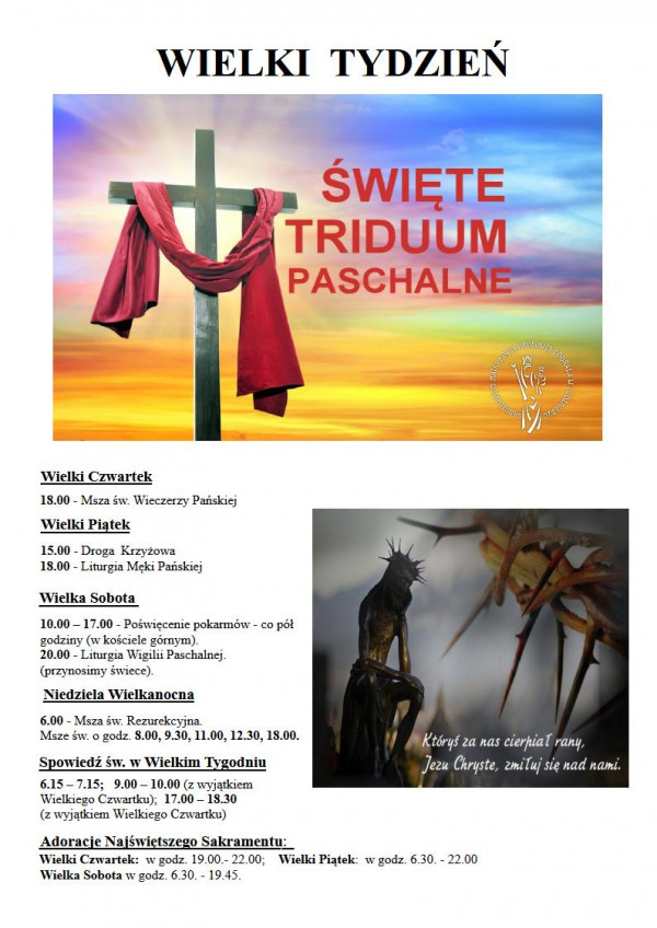 ŚWIĘTE  TRIDUUM  PASCHALNE