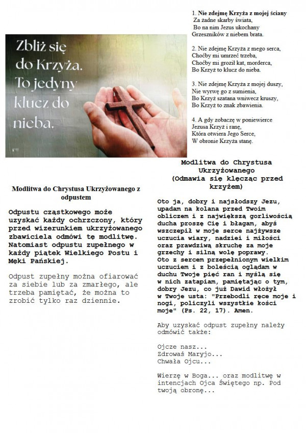 ZBLIŻ  SIĘ  DO  KRZYŻA...