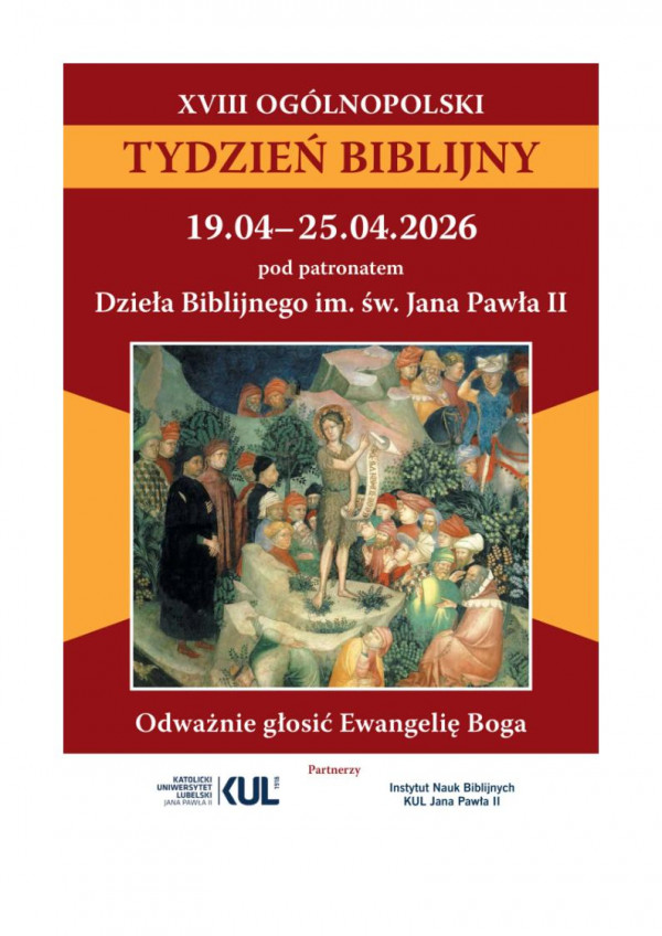 TYDZIEŃ   BIBLIJNY   "ODWAŻNIE  GŁOSIĆ  EWANGELIĘ  BOGA"