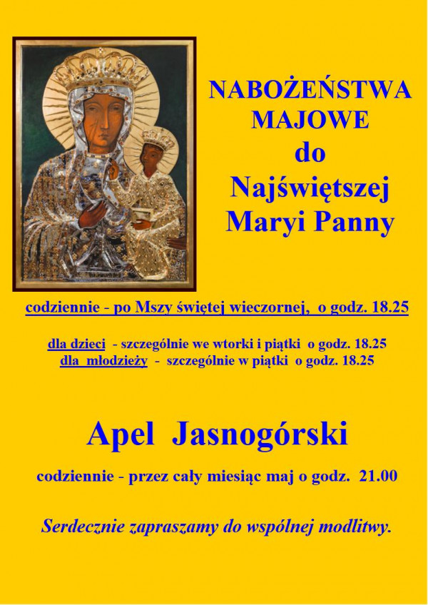 MAJ  -  MIESIĄC  MATKI  BOŻEJ