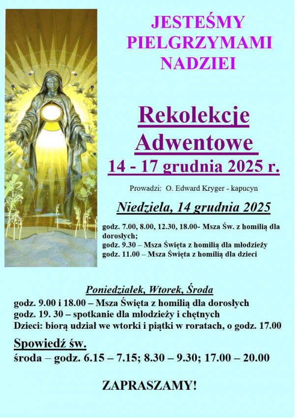 REKOLEKCJE  ADWENTOWE